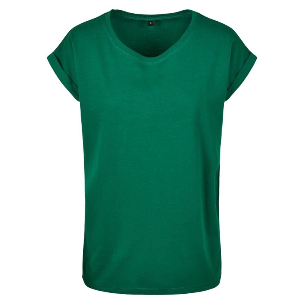 Build Your Brand Womens/Ladies Extended  T-Shirt / Forest Green